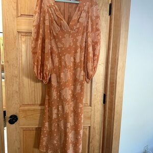 Elegant Floral Sheer Dress